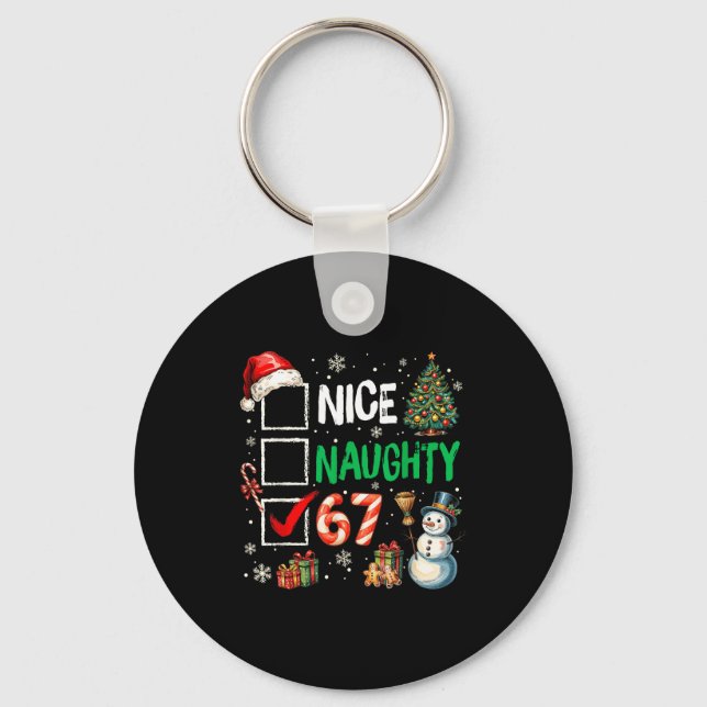 Llavero 67 Shirt Nice Naughty 67 Funny Christmas Boys Girl (Anverso)