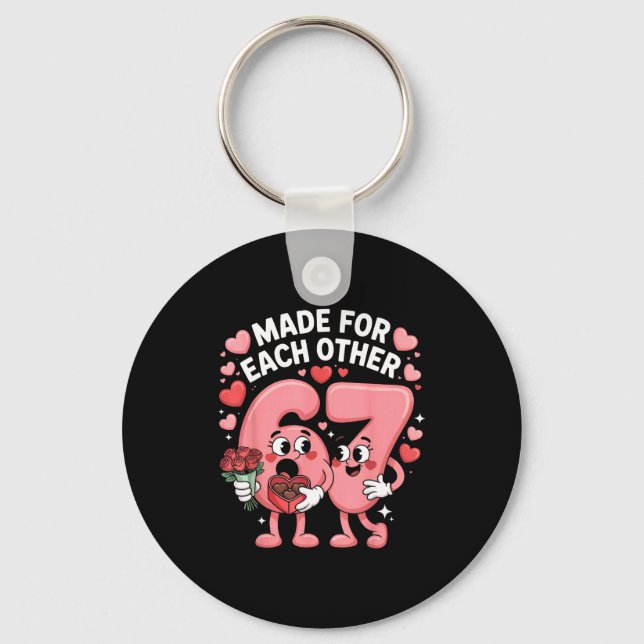 Llavero 67 Six Seven Meme Gen Alpha Valentines Day Coquett (Anverso)