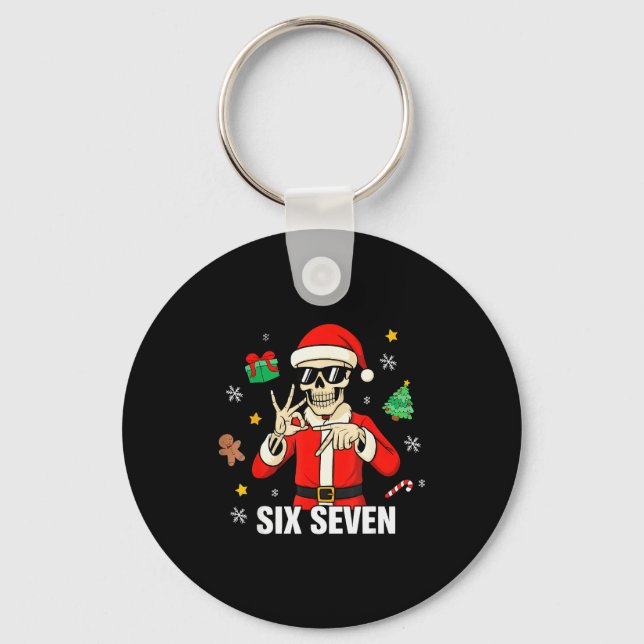 Llavero 67 Skeleton Funny Six Seven Gen Z Alpha Christmas  (Anverso)