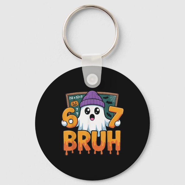 Llavero 67 Teacher Ghost Six Seven Meme Math Equation Bruh (Anverso)