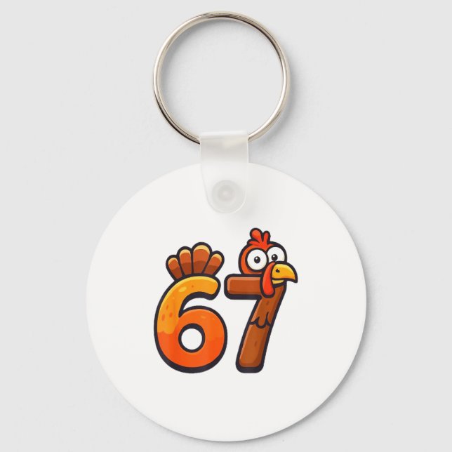 Llavero 67 Thanksgiving Funny Turkey Thanksgiving 67 Turke (Anverso)