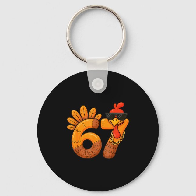 Llavero 67 Thanksgiving Funny Turkey Thanksgiving 67 Turke (Anverso)