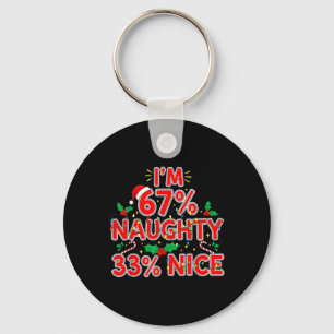 Llavero 67% travieso 33% agradable divertido Xmas 67 niños