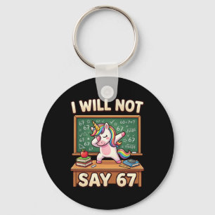 Llavero 67 Unicornio para niñas seis siete meme Brainrot d