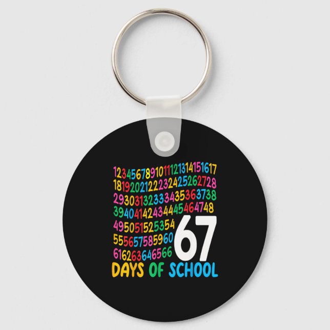 Llavero 67th Day Of School 67 Math Numbers Teacher Kids 67 (Anverso)