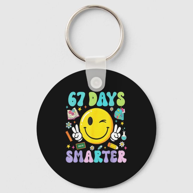 Llavero 67th Day Of School Shirt 67 Days Smarter Teacher B (Anverso)