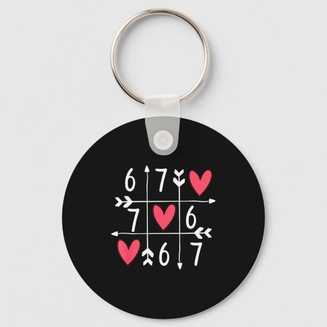 Llavero 6 7 Meme Six Seven 67 Funny Xoxo Game Valentines D (Anverso)