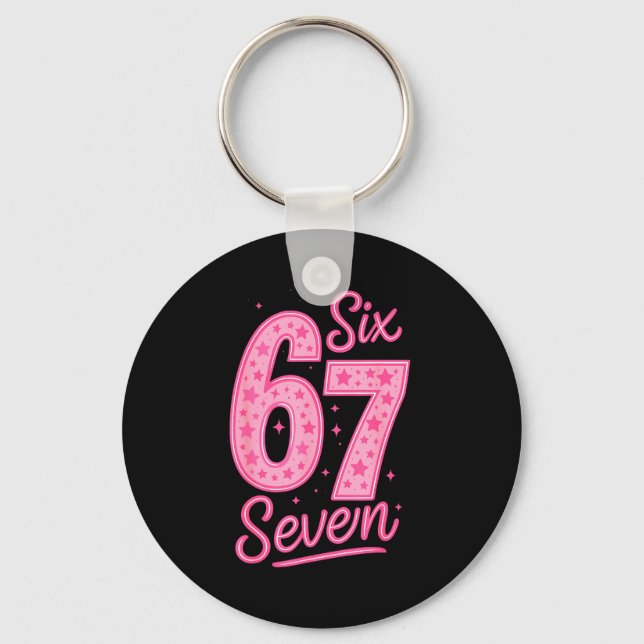 Llavero 6 7 Number 67 Nk Six Seven Meme Slang Womens Girls (Anverso)