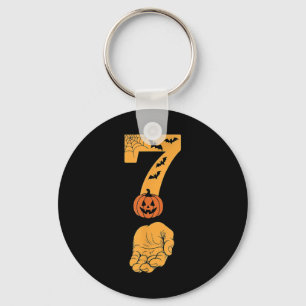 Llavero 6 7 Seis Siete Meme Con Mano Telaraña Halloween