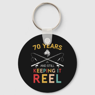 Llavero 70 años y todavía manteniéndolo Reel Cumpleaños 70