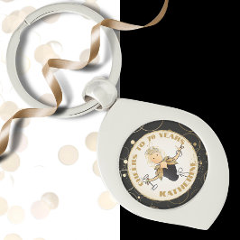 Llavero 70° cumpleaños para sus vítores a 70 graciosa Pers