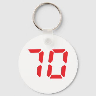 Llavero 70 seventy red alarm clock digital number