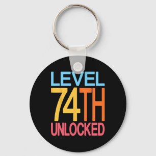 Llavero 74º videojugador de cumpleaños 74º desbloqueado 74