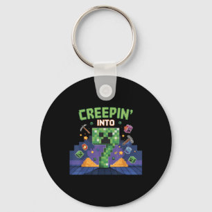 Llavero 7.º Jugador de Cumpleaños Pixel Creepin’ En 7 Vide