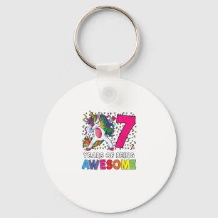 Llavero 7.º regalo de Fiesta de Unicornio de Dabbing a los