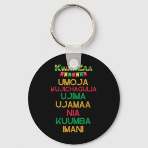 Llavero 7 Principios De Kwanzaa Feliz Cand Africano De Kwa