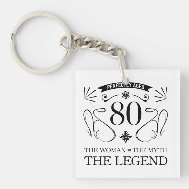 Llavero 80.º Cumpleaños De Las Mujeres (Frente)