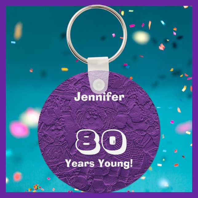 Llavero 80 Años Jóvenes Muñecas Cute Purple Rag, Nombre, (Subido por el creador)