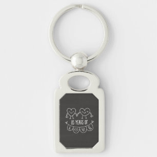 Llavero 85° Aniversario Regalo Corazones de Chalk