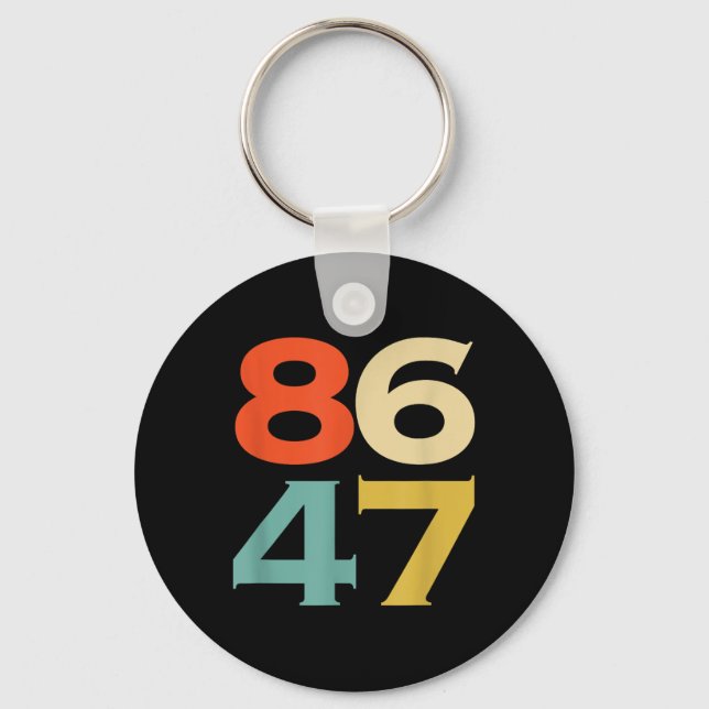 Llavero 8647 Anti Trump 86 47 Impresión retro 47 Anti-Trum (Anverso)