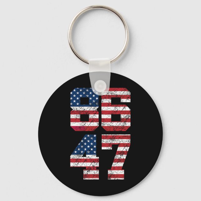 Llavero 8647 Anti Trump 86 47 Retro Anti-trump Bandera Est (Anverso)