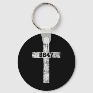 Llavero 8647 Anti Trump Cruz Cristiano Jesús 86 47 Retro