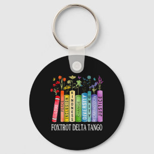 Llavero 8647 Foxtrots Tangos Deltas Libro Flor Resistir Bo