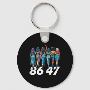 Llavero 86 47 Mujeres Chicas anti Trump Funny Retro 8647 F