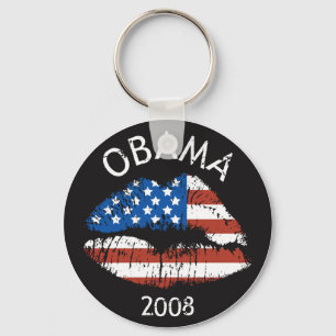 Llavero 89226 de los labios de la bandera de OBAMA
