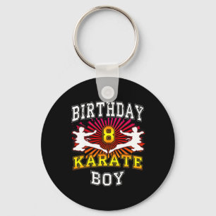 Llavero 8.º cumpleaños - Karate Niño de 8 años