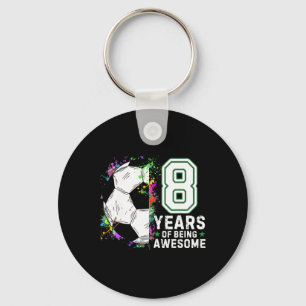 Llavero 8 Años De Ser Increíble Cumpleaños Fútbol 8º 