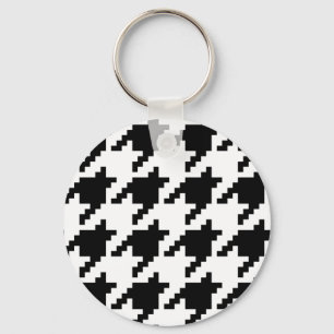 Llavero 8 Bit Pixel Houndstooth Check Pattern
