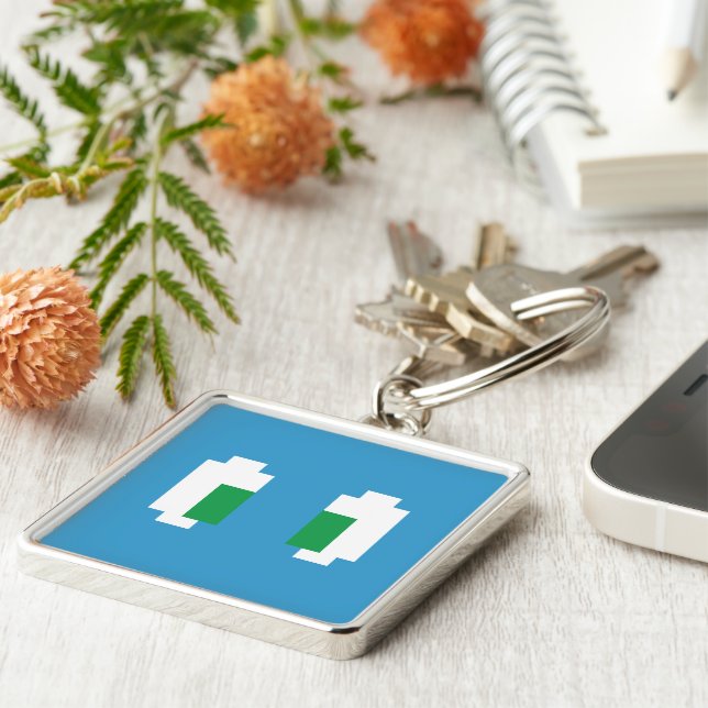 Llavero 8 bits Pixel Manga Green Eyes (Lado)