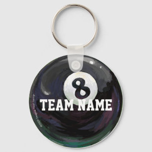 Llavero 8 Cadena de clave Ball Team Name