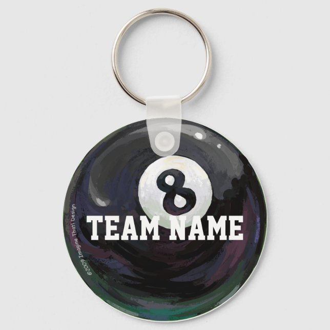 Llavero 8 Cadena de clave Ball Team Name (Anverso)