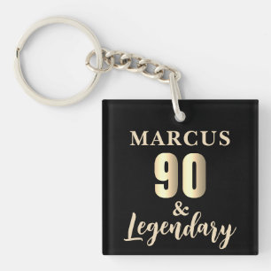 Llavero 90 & Legendario Oro Cumpleaños 90