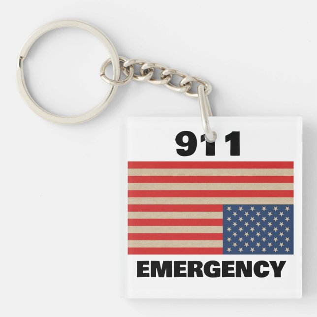 Llavero 911 Emergency Keychain (Frente)