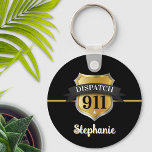 Llavero 911 Tarjeta de oro de envío personalizada<br><div class="desc">911 diseño de envío de servicios de emergencia. Perfecto para cumpleaños,  promociones,  graduación o retiro.</div>