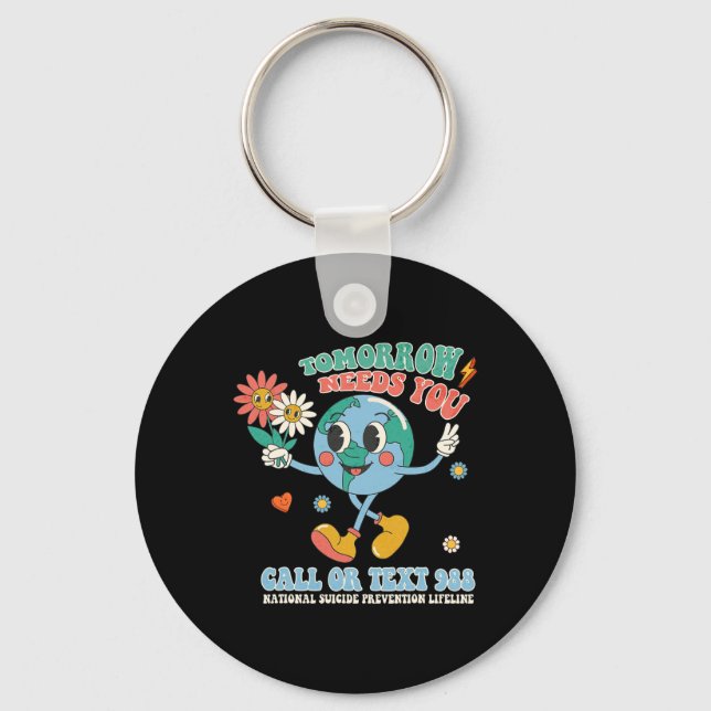 Llavero 988 La prevención del suicidio permanece mañana te (Anverso)