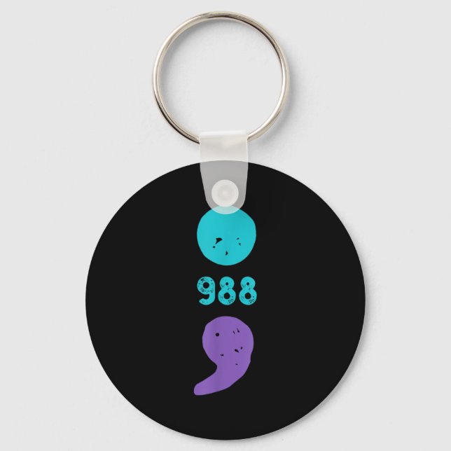 Llavero 988 Semicolón Salud Mental S Prevención Del Suicid (Anverso)