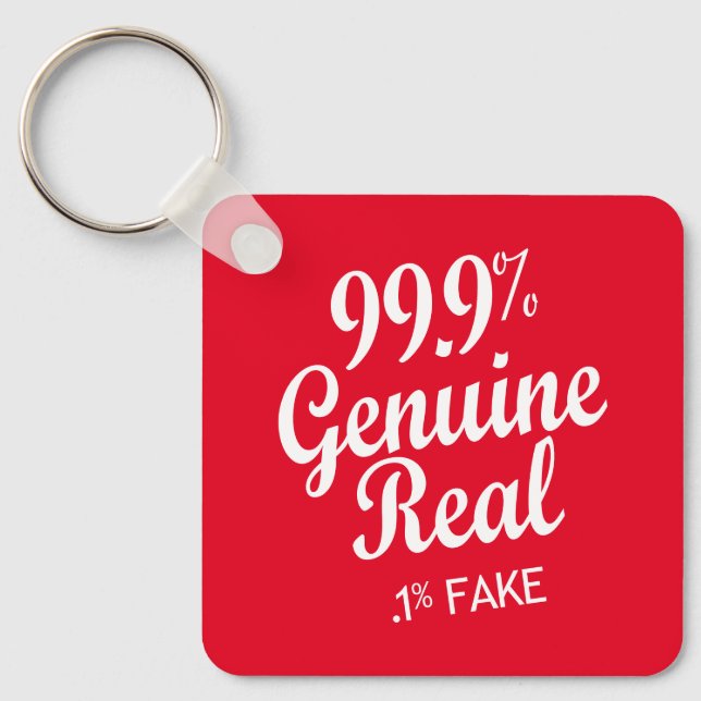 Llavero 99.9% real genuino.1% falso (Anverso)
