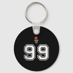 Llavero 99 Número Basketball Estilo Vintage White Tank Top