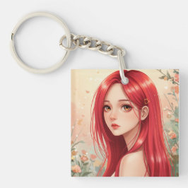 Llavero A beautiful girl exuding grace in nature