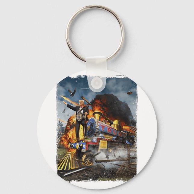 Llavero A Bordo De La Divertida Tren De Trump, Donald Trum (Anverso)