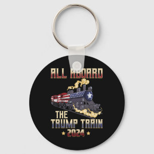 Llavero A bordo del tren Trump 2024 Bandera Estadounidense