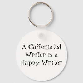 Llavero A Caffeinated Writer is a Happy Writer