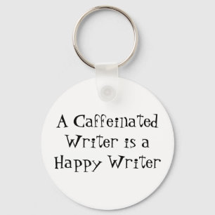 Llavero A Caffeinated Writer is a Happy Writer
