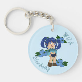 Llavero A Customized Key Chain with Cute Blueberry Chibi
