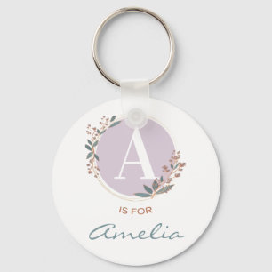 Llavero A es para Amelia (o nombre personalizado) Niña Beb