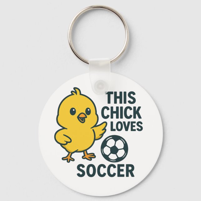 Llavero A esta chica le encanta el fútbol (Anverso)